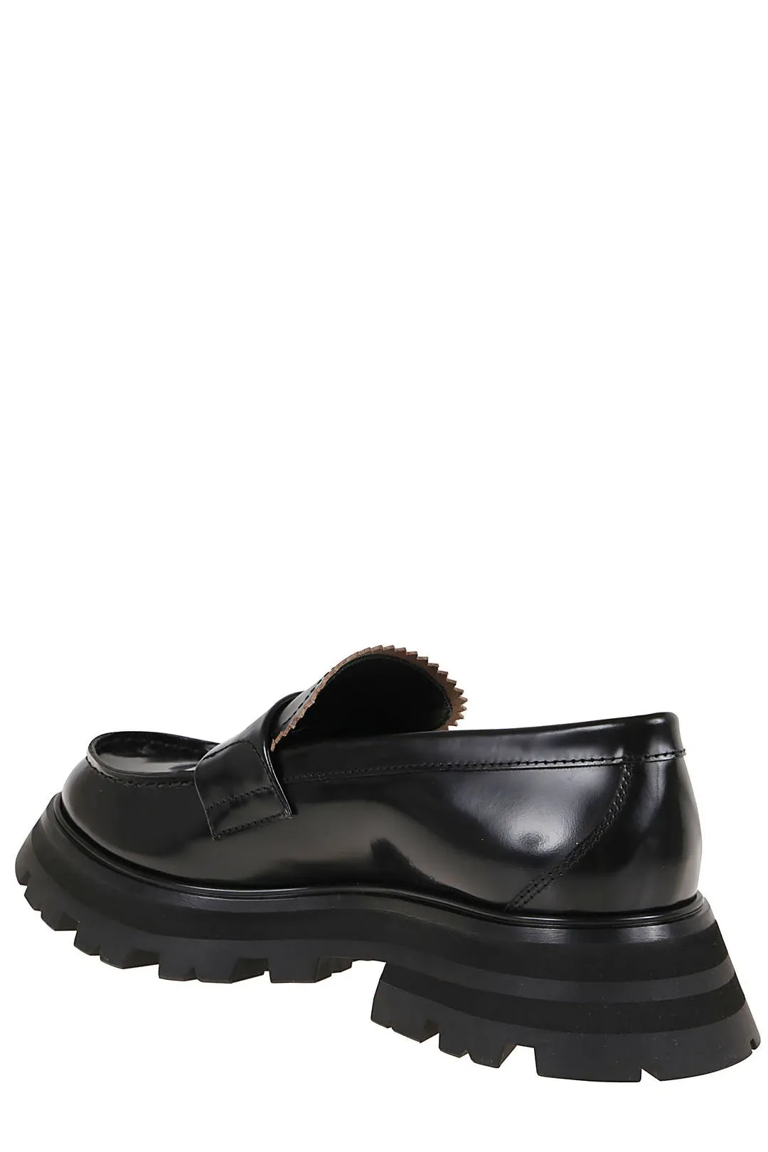 Alexander McQueen Round Toe Slip-On Loafers