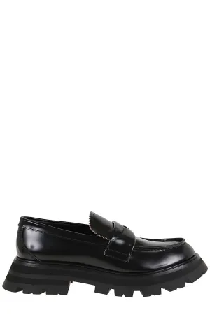 Alexander McQueen Round Toe Slip-On Loafers