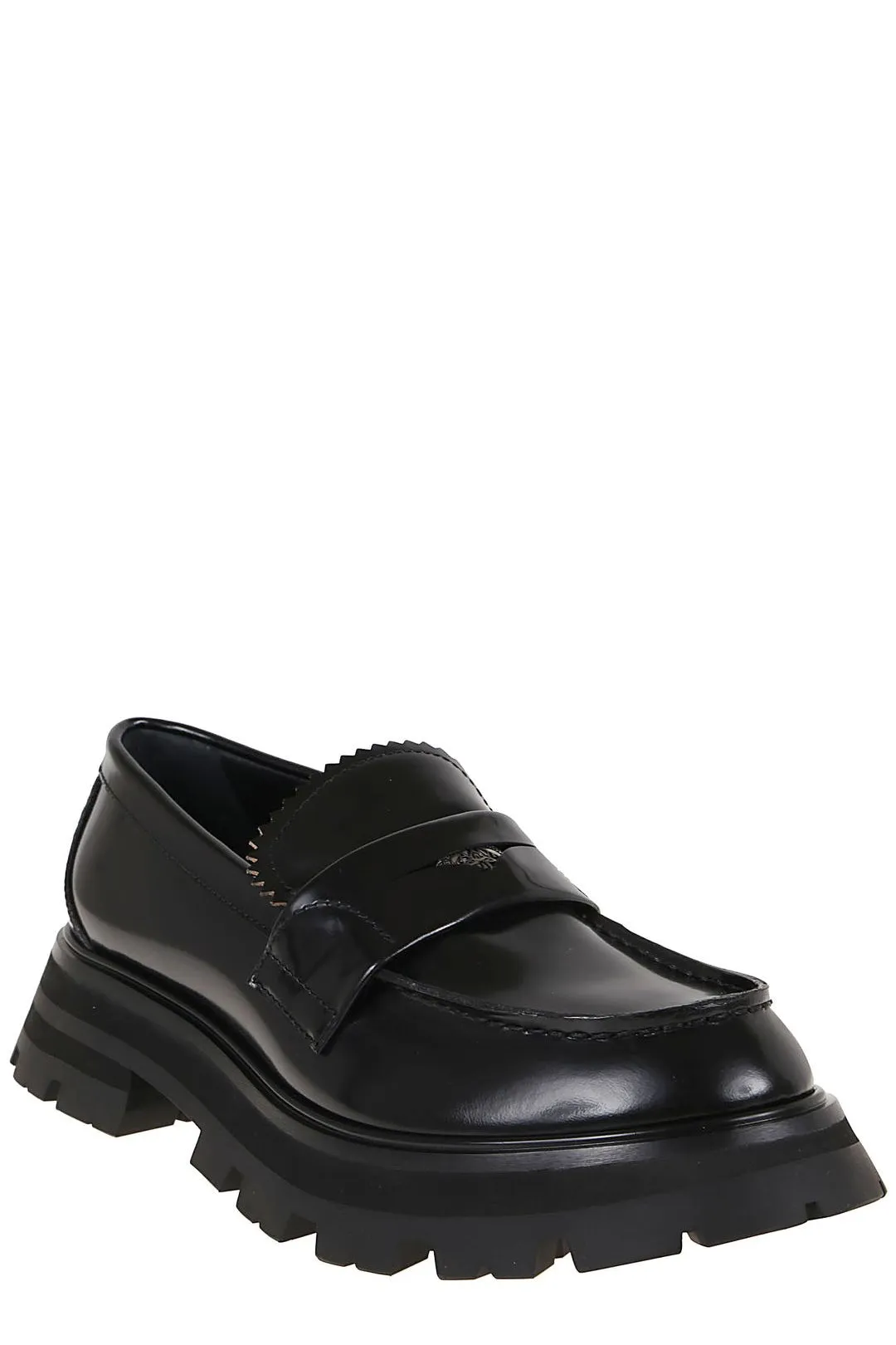 Alexander McQueen Round Toe Slip-On Loafers