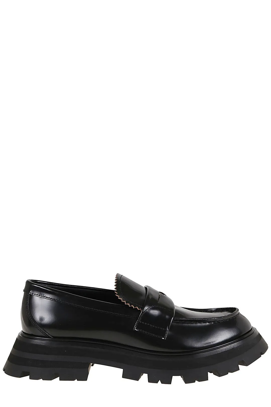 Alexander McQueen Round Toe Slip-On Loafers