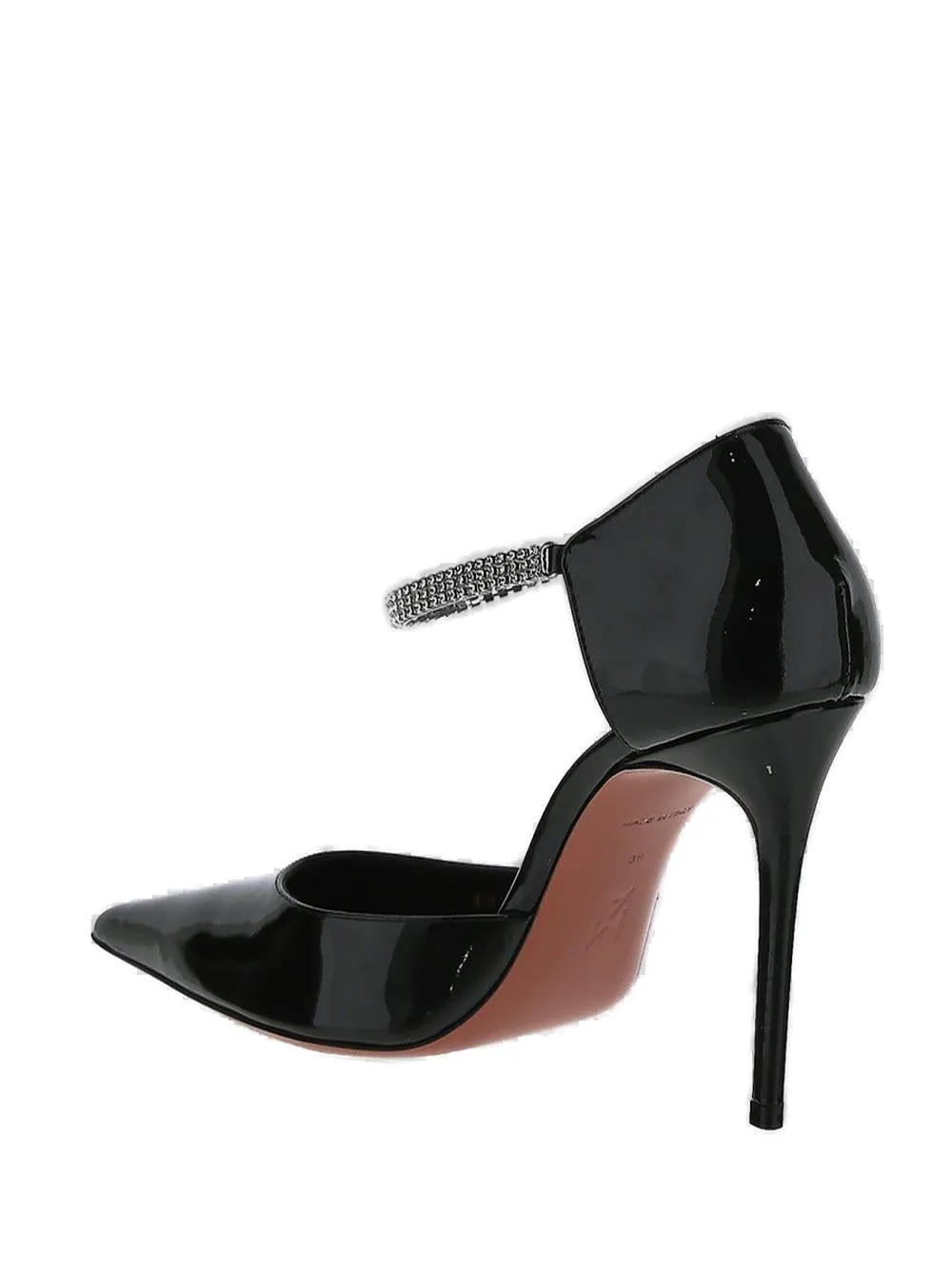Amina Muaddi Ursina Embellished Pointed Toe Pumps