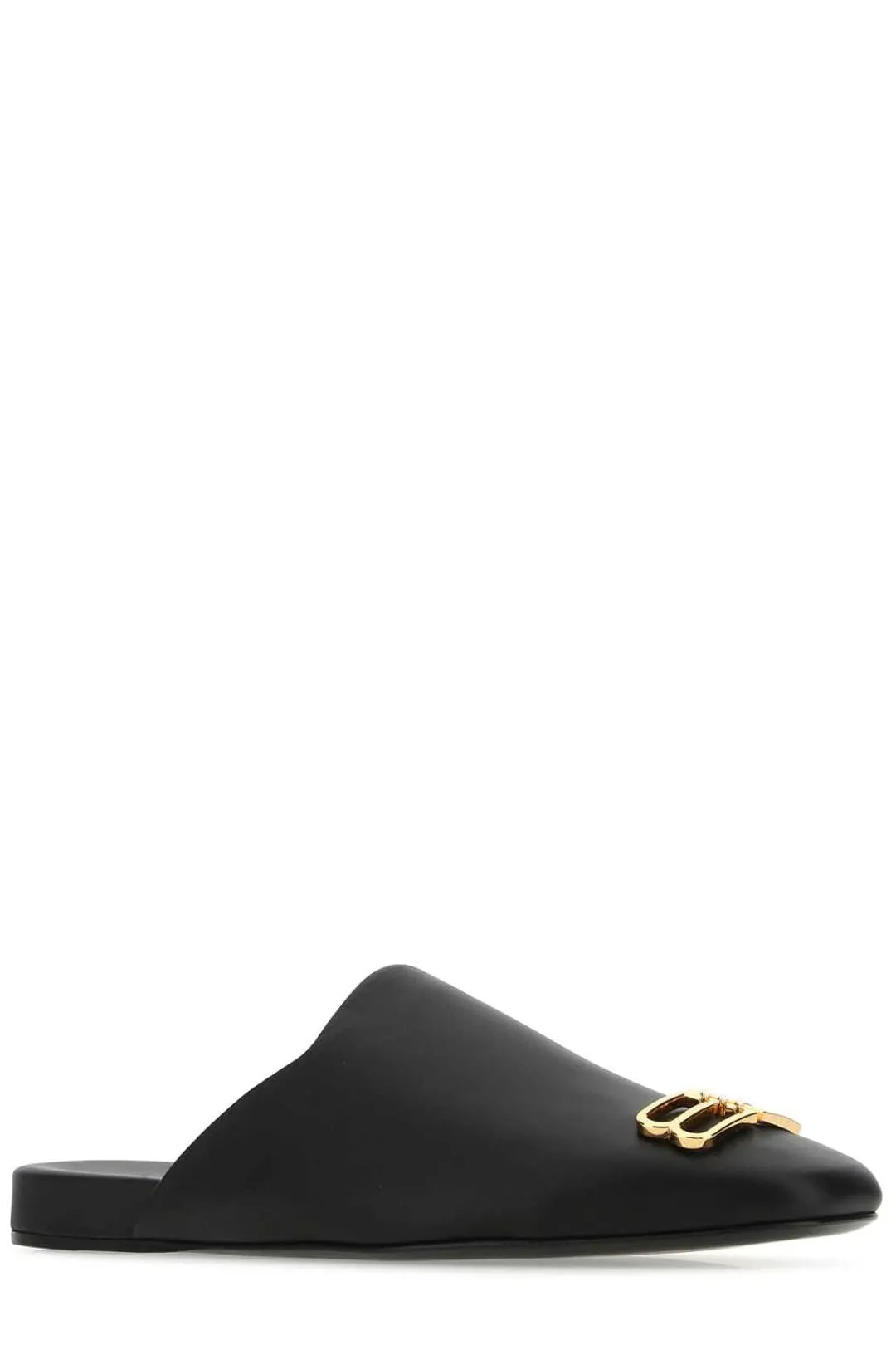 Balenciaga Logo Plaque Flat Mules