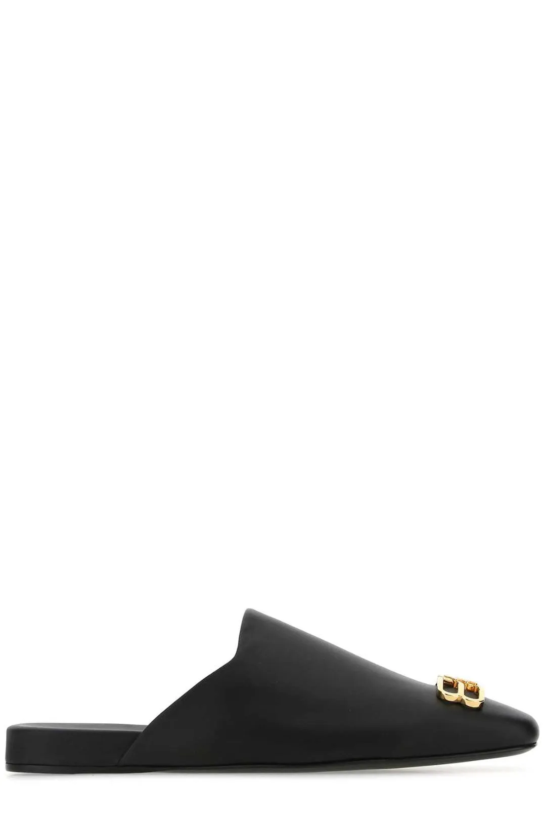 Balenciaga Logo Plaque Flat Mules