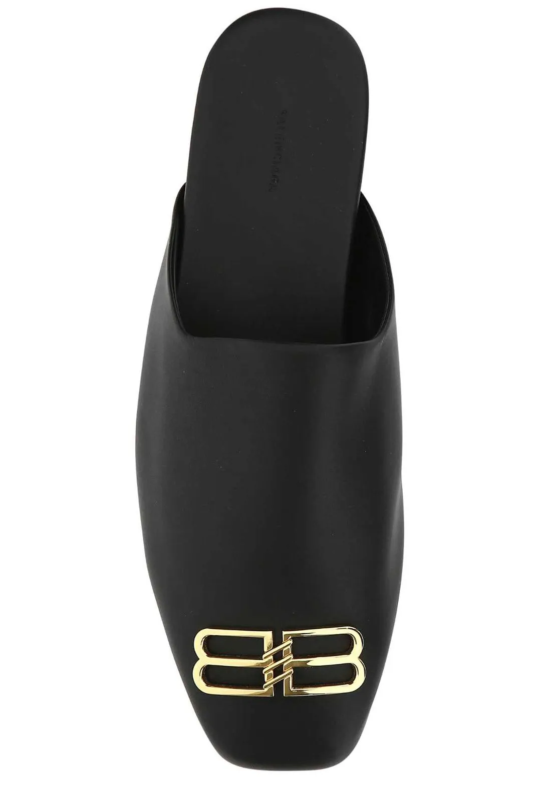 Balenciaga Logo Plaque Flat Mules