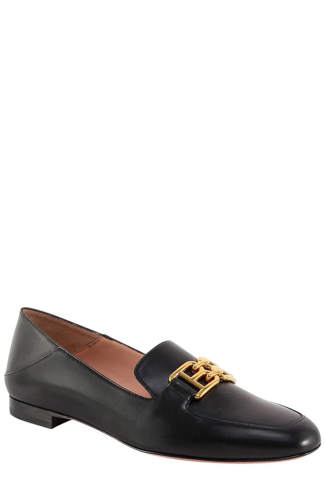 Bally Ellah B Logo Plaque Square Toe Loafers