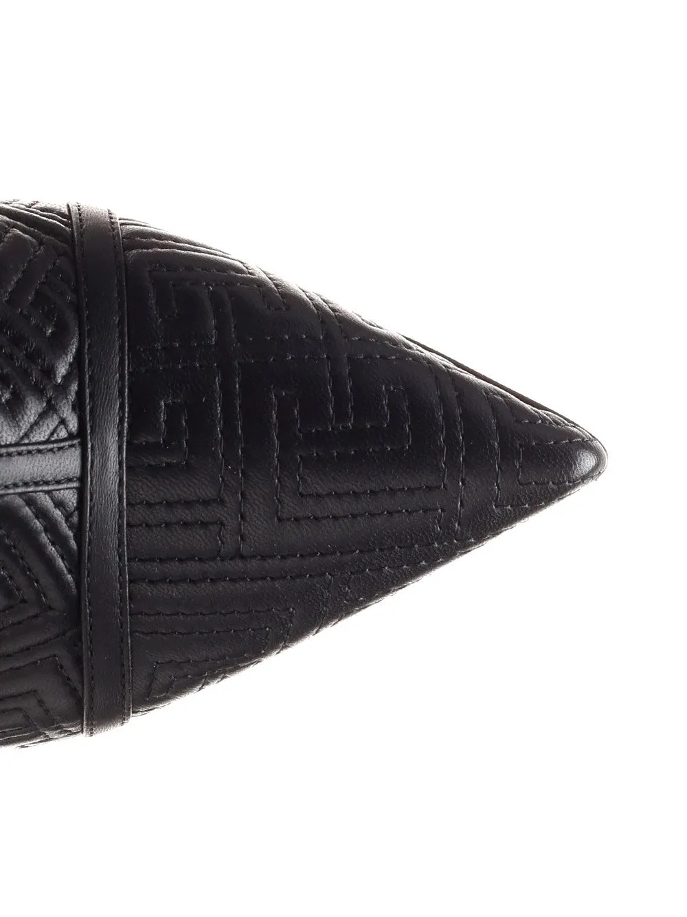 Balmain Monogram-Embossed Pointed Toe Boots