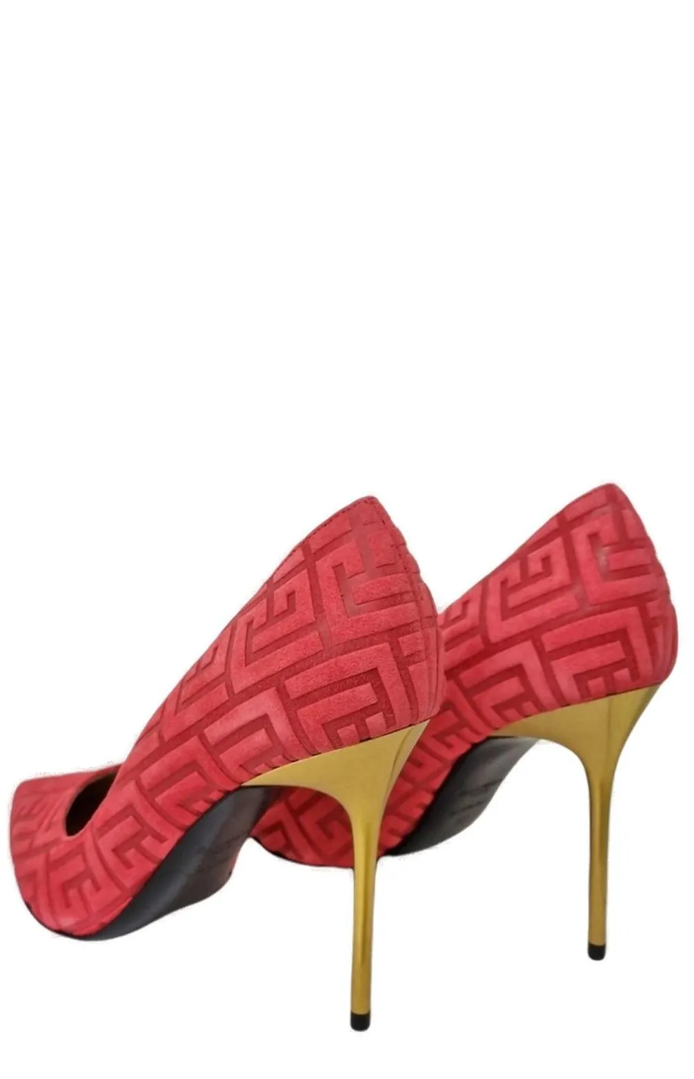Balmain Monogram Pointed-Toe Pumps