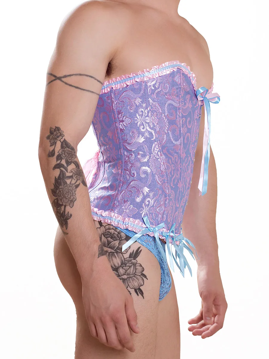 Blue and Pink Corset