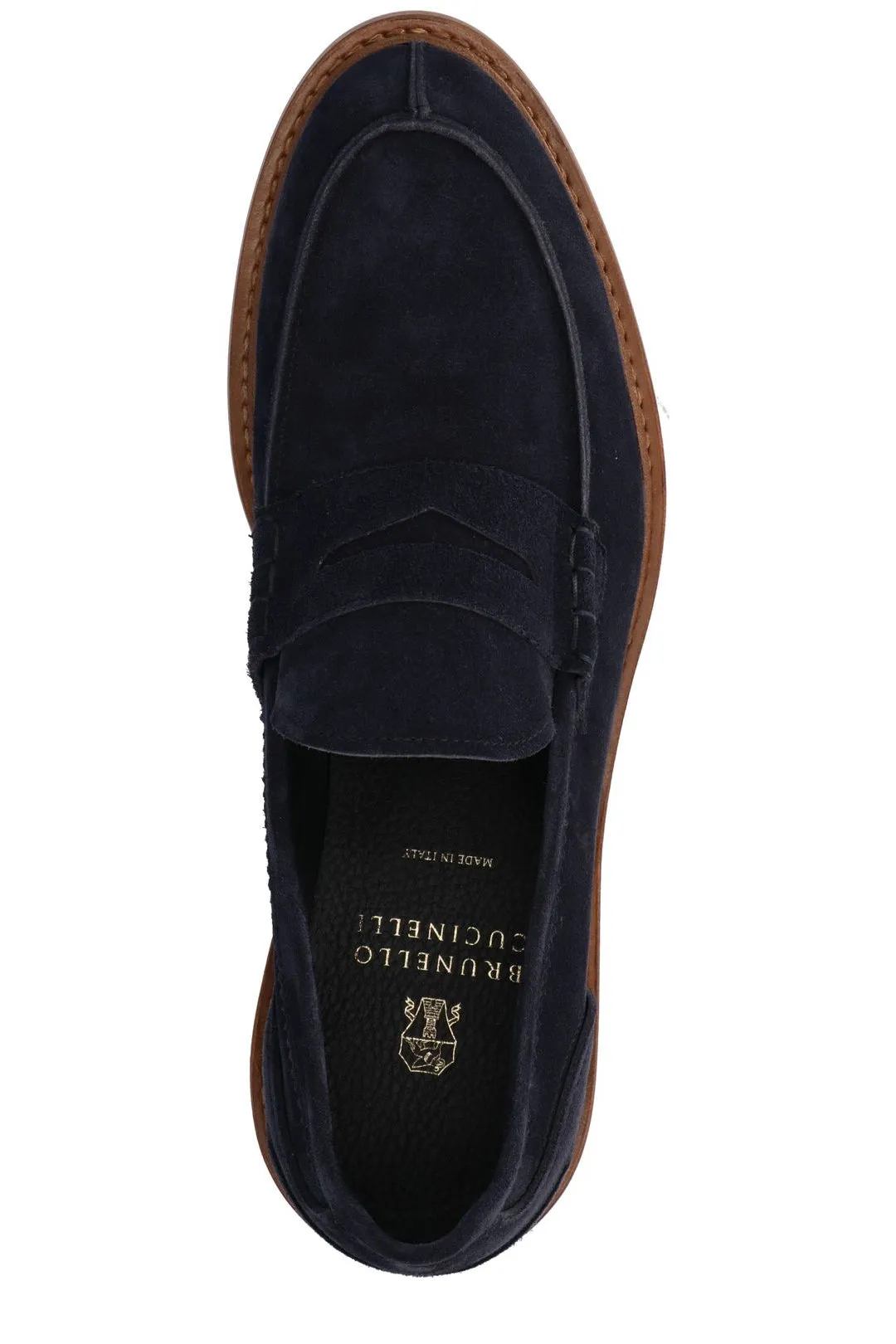 Brunello Cucinelli Round Toe Penny Loafers