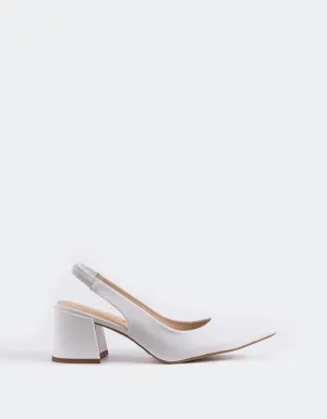 Dalida White Leather