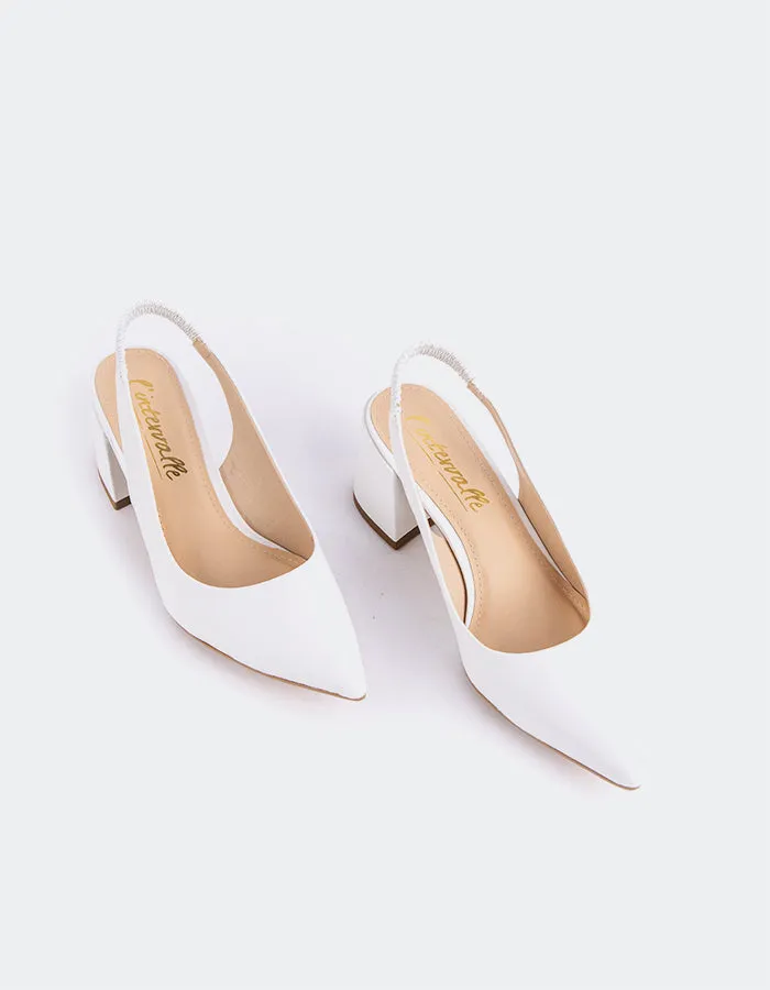 Dalida White Leather