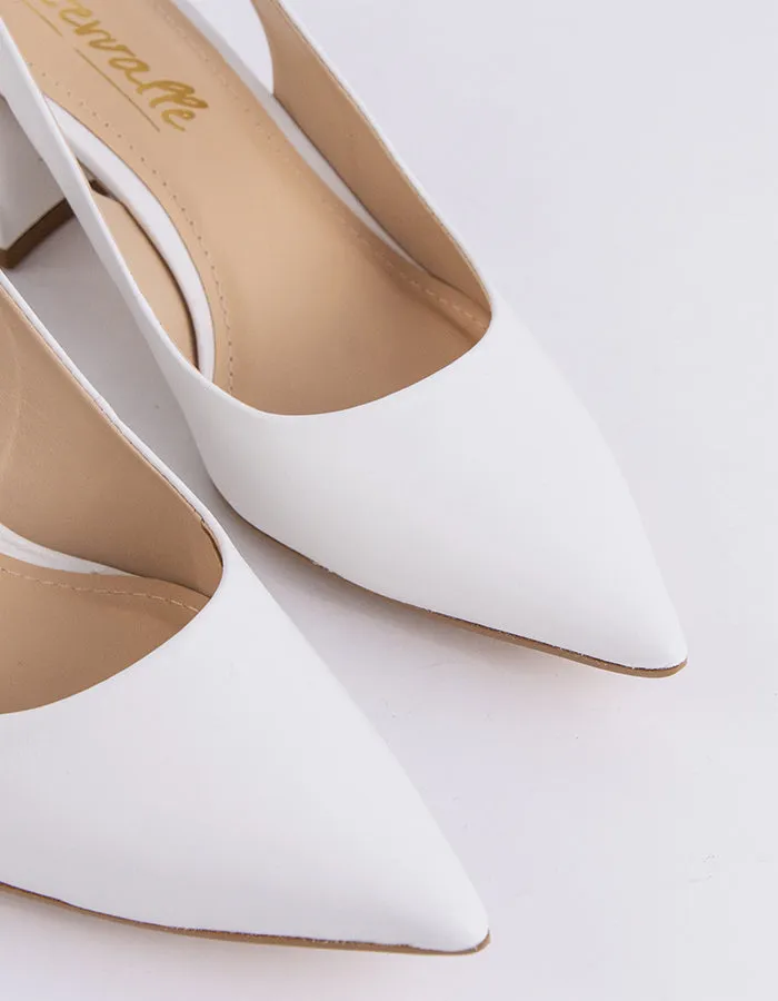 Dalida White Leather
