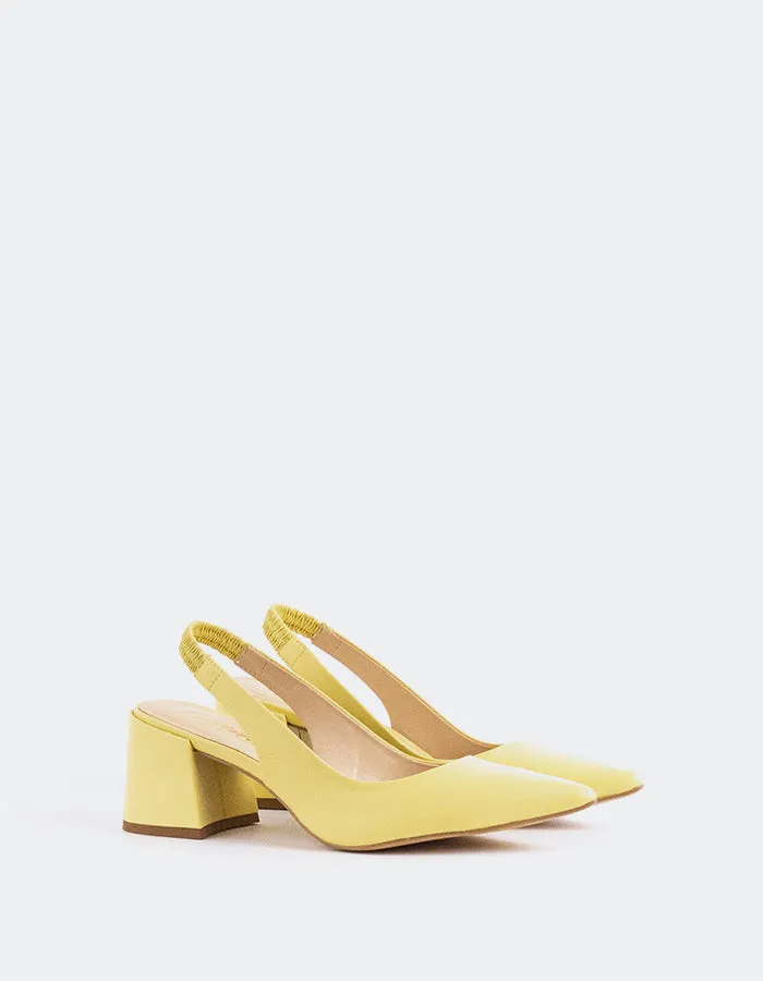 Dalida Yellow Leather
