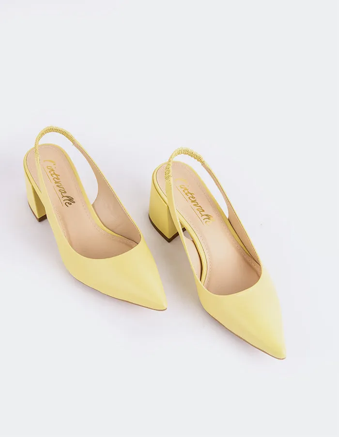 Dalida Yellow Leather