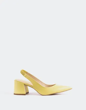 Dalida Yellow Leather
