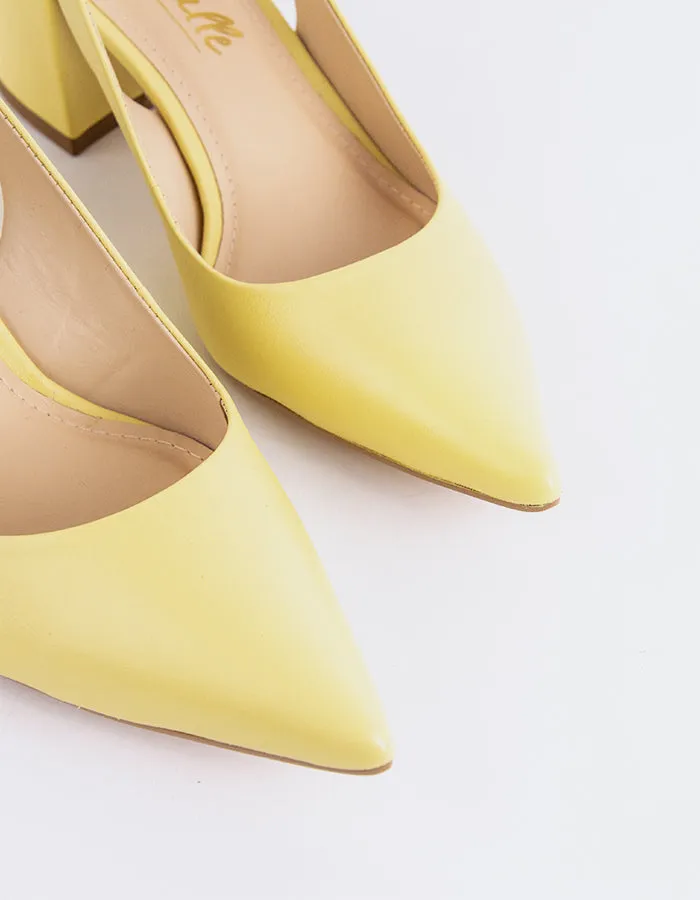 Dalida Yellow Leather