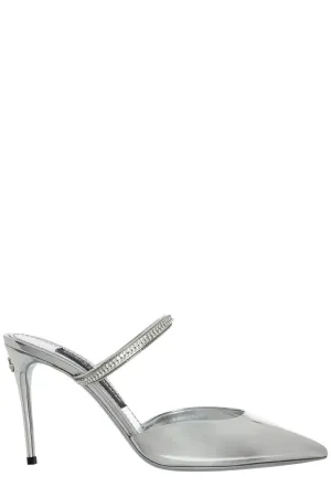 Dolce & Gabbana Embellished Pointed-Toe Mules