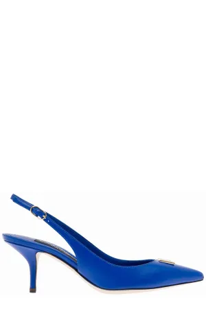 Dolce & Gabbana Logo-Plaque Pointed Toe Pumps