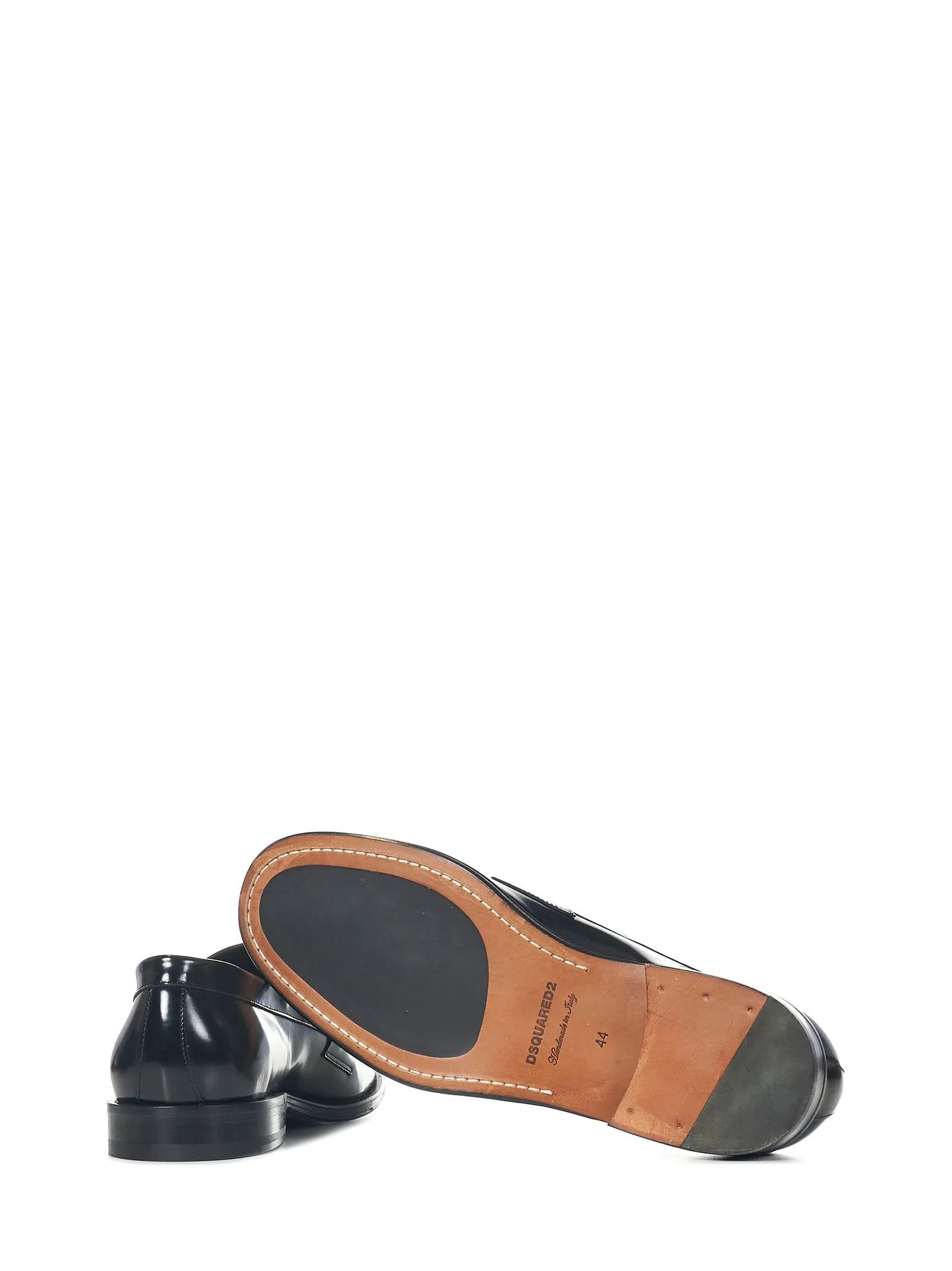 Dsquared2 High-Shine Almond-Toe Penny Loafers