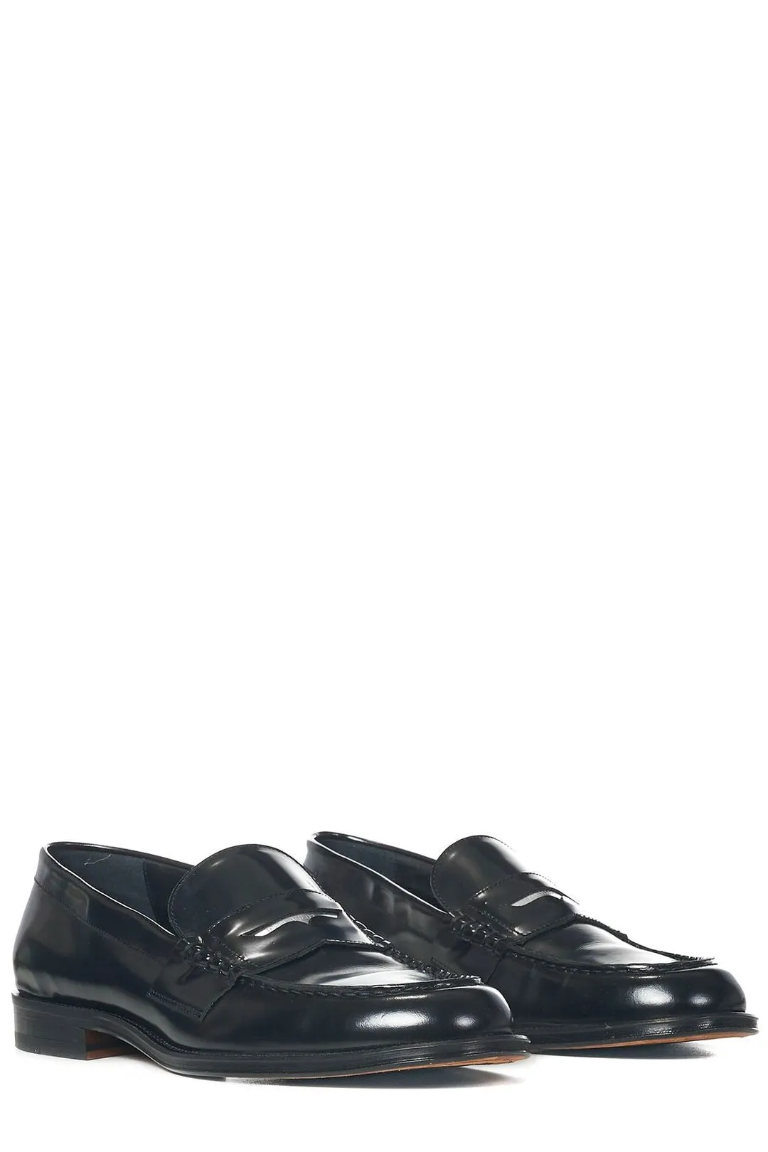 Dsquared2 High-Shine Almond-Toe Penny Loafers