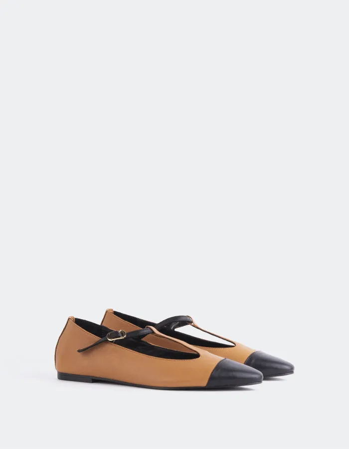 Elara Tan Black Leather