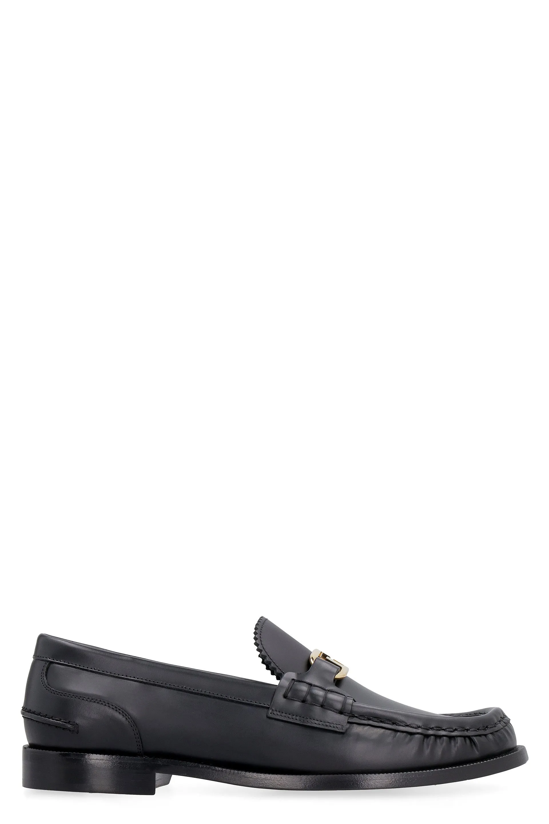 Fendi O'Lock Round Toe Loafers