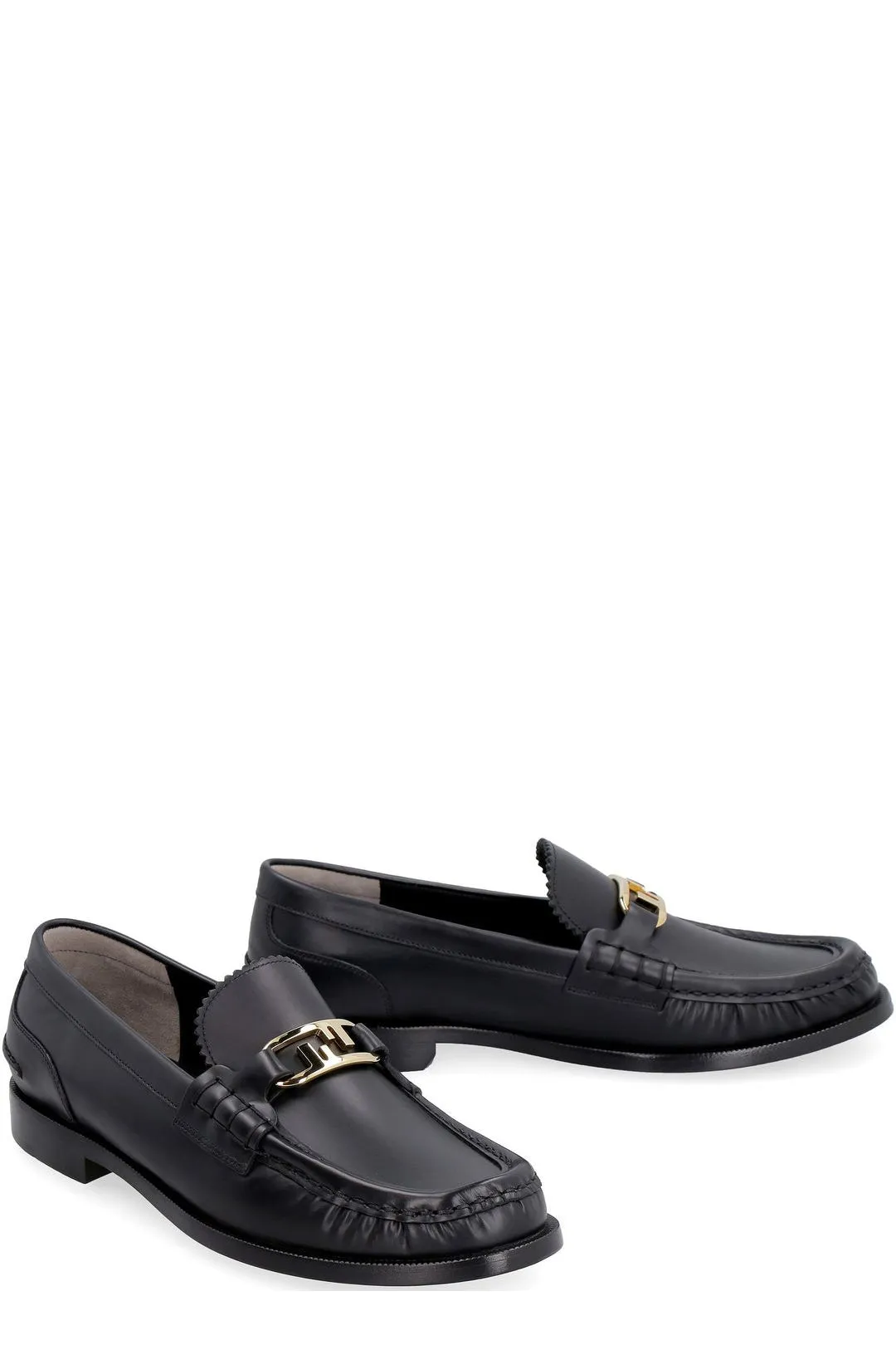 Fendi O'Lock Round Toe Loafers