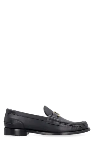 Fendi O'Lock Round Toe Loafers