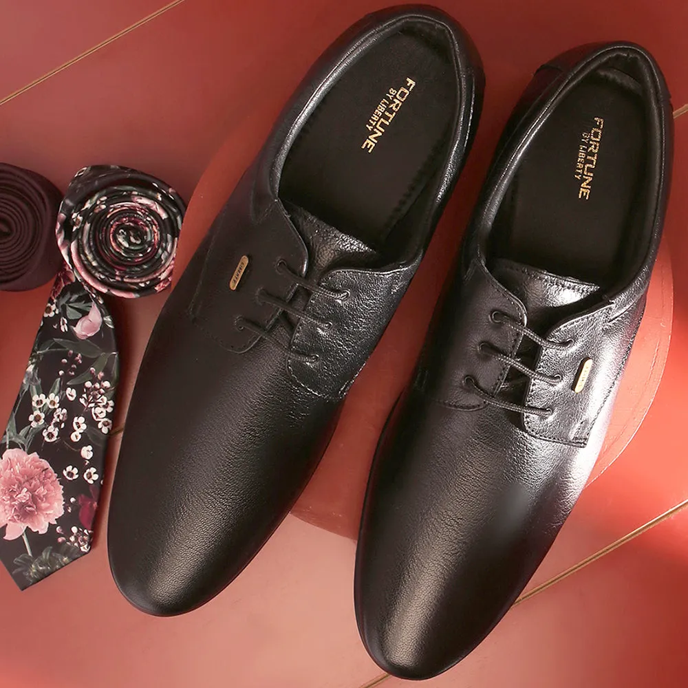Fortune Black Classic Oxford Shoes For Men FL-034 By Liberty