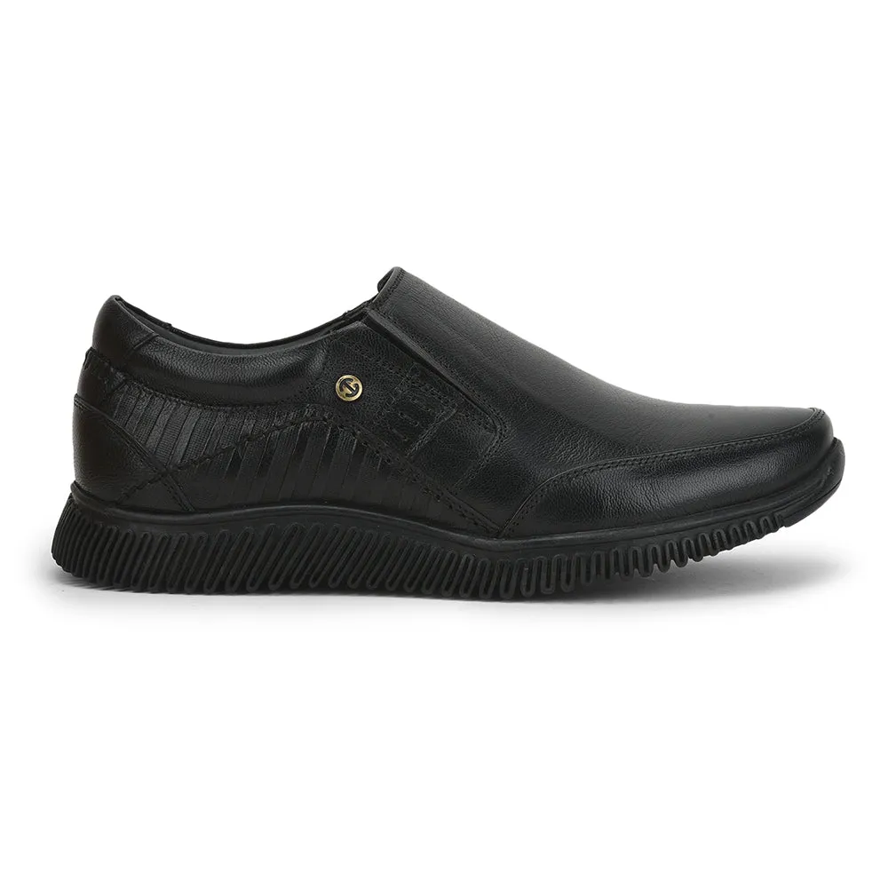 Healers Casual (Black) Non lacing Shoes For Men UVL-102 By Liberty