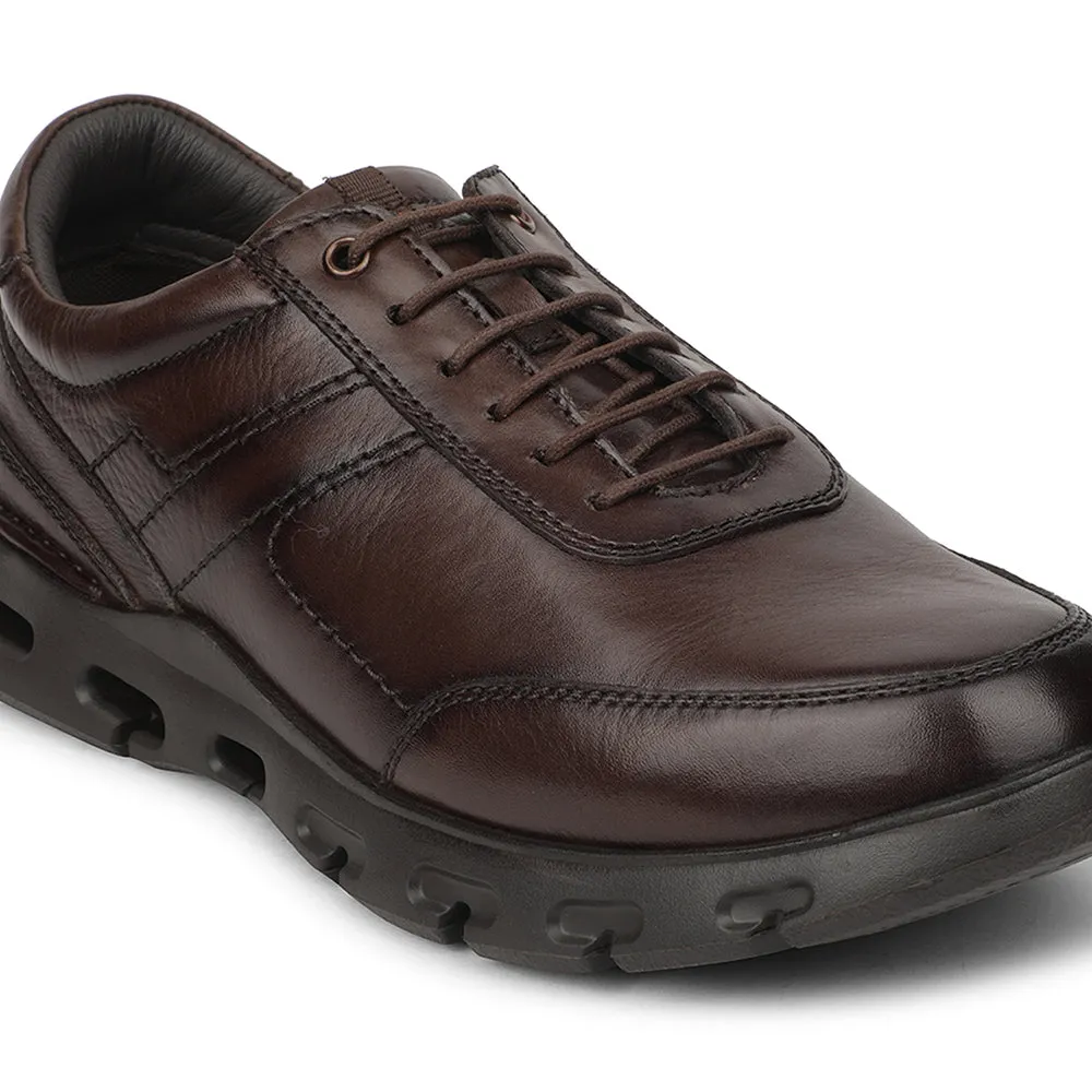 Healers Dark Brown Casual Formal Derby Shoes For Men ASF-1 By Liberty