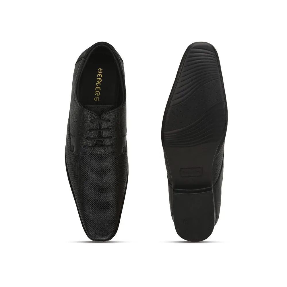 Healers Formal (Black) Lacing Shoes For Men JPL-233 By Liberty