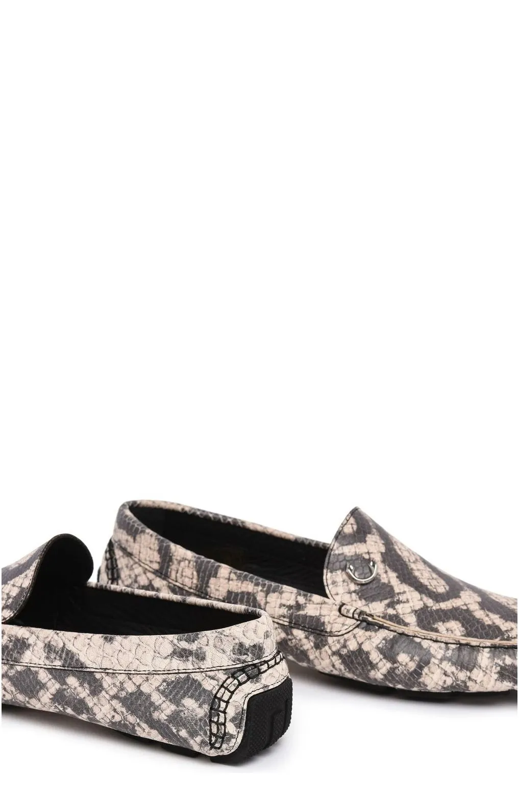 Just Cavalli Allover Python Print Loafers