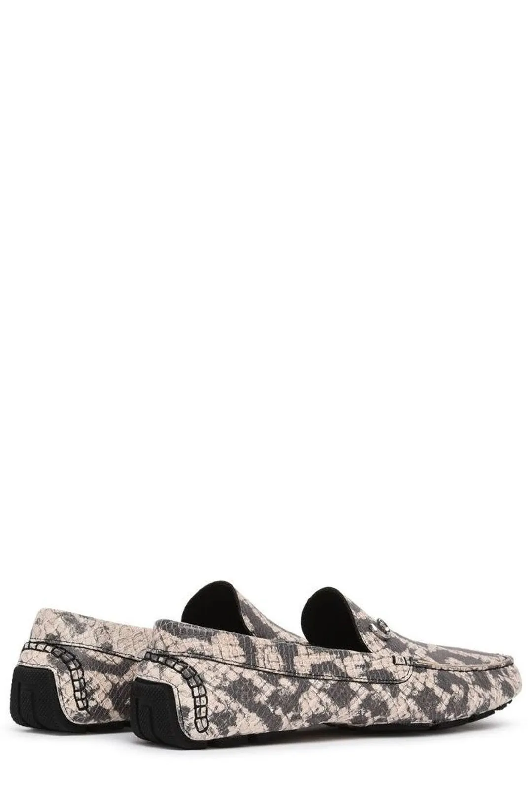 Just Cavalli Allover Python Print Loafers
