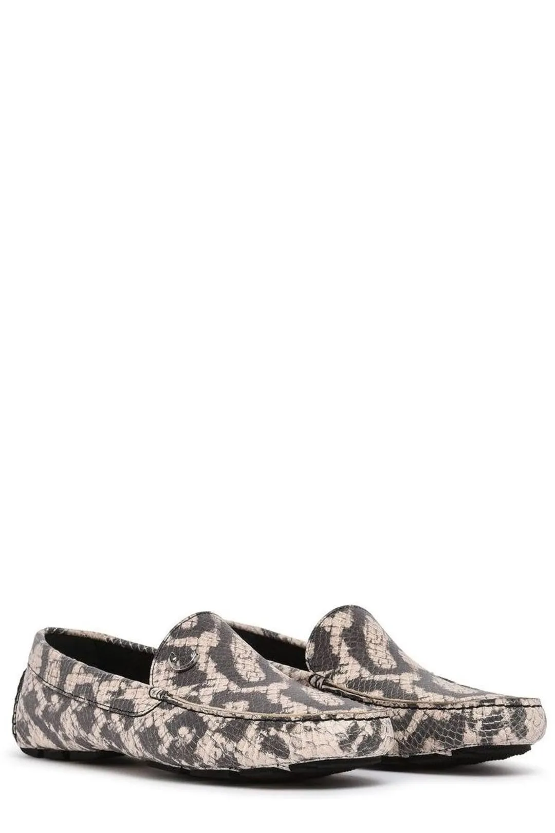 Just Cavalli Allover Python Print Loafers