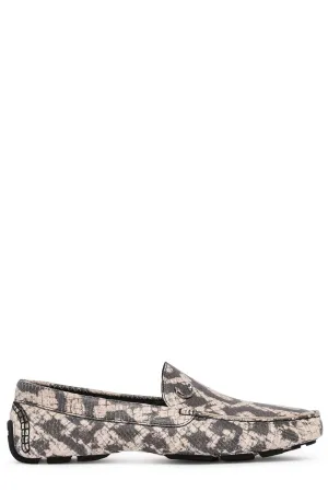 Just Cavalli Allover Python Print Loafers