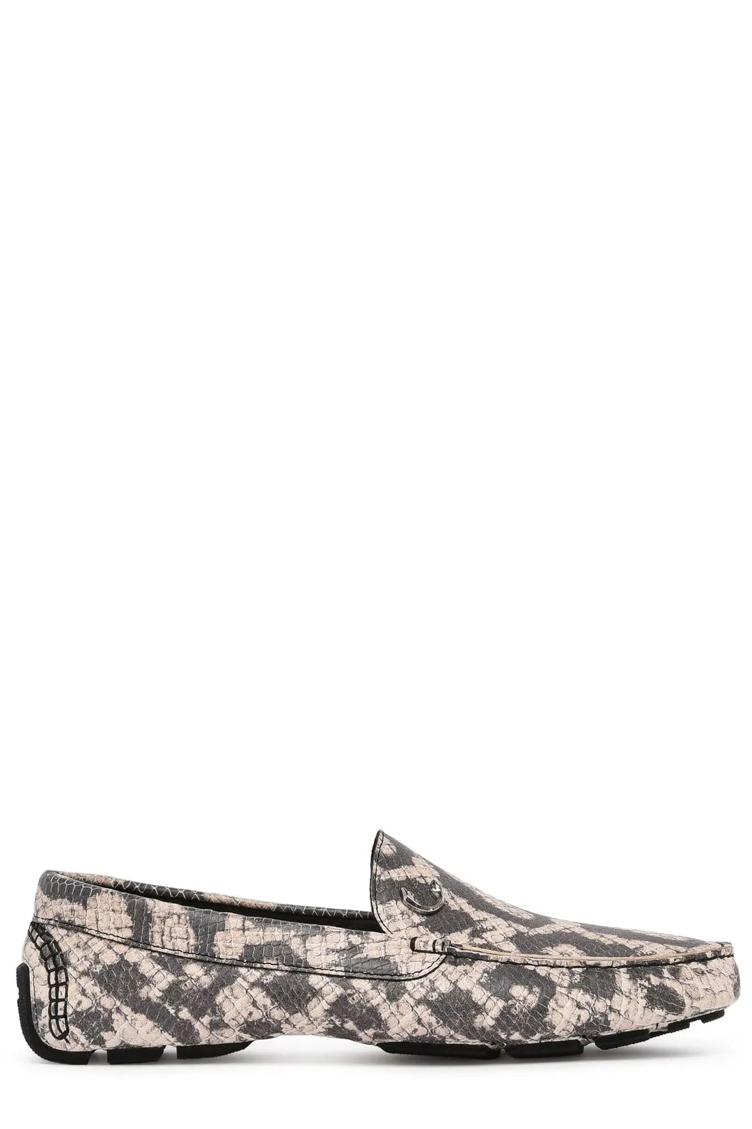 Just Cavalli Allover Python Print Loafers