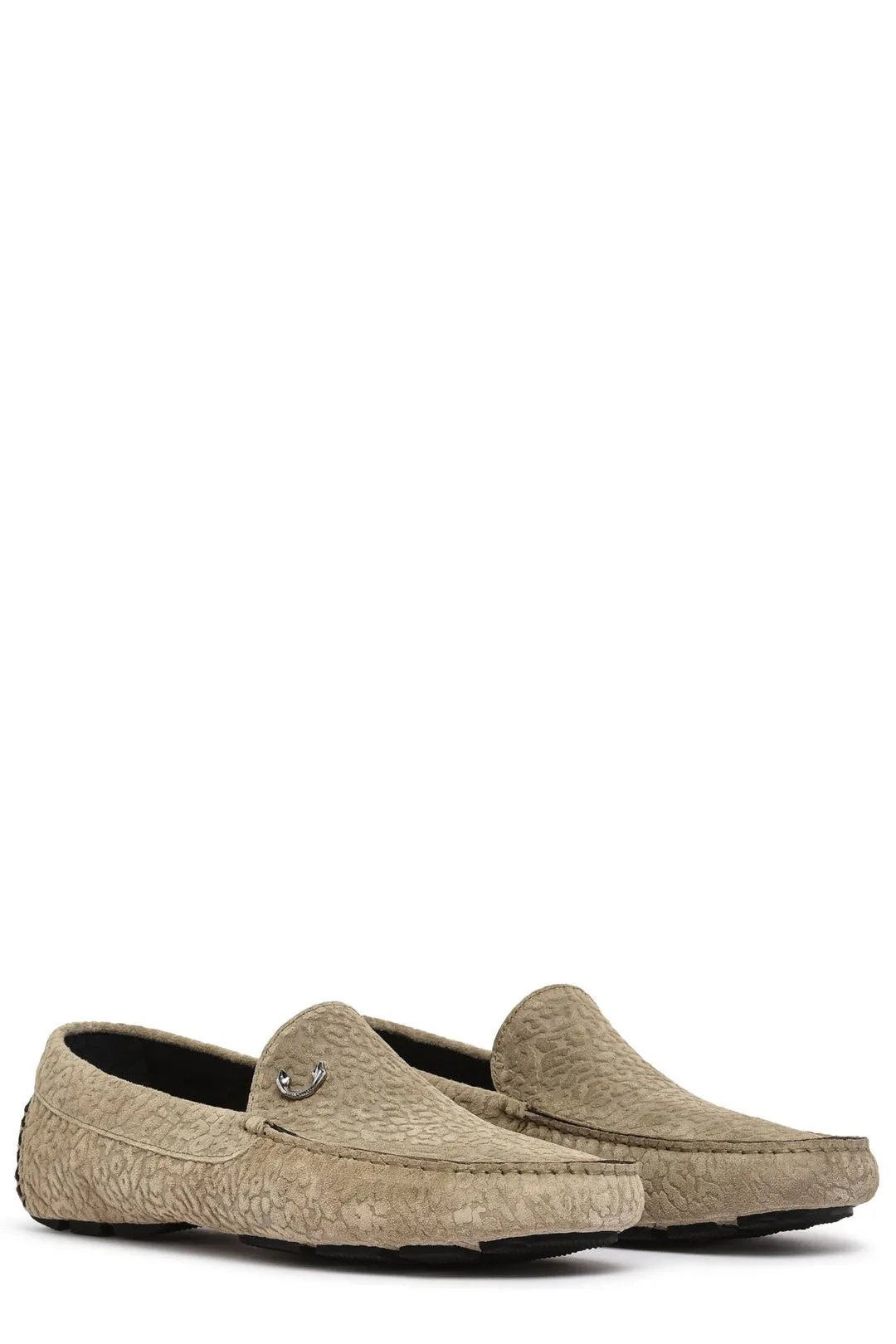 Just Cavalli Logo Plaque Slip-On Loafers