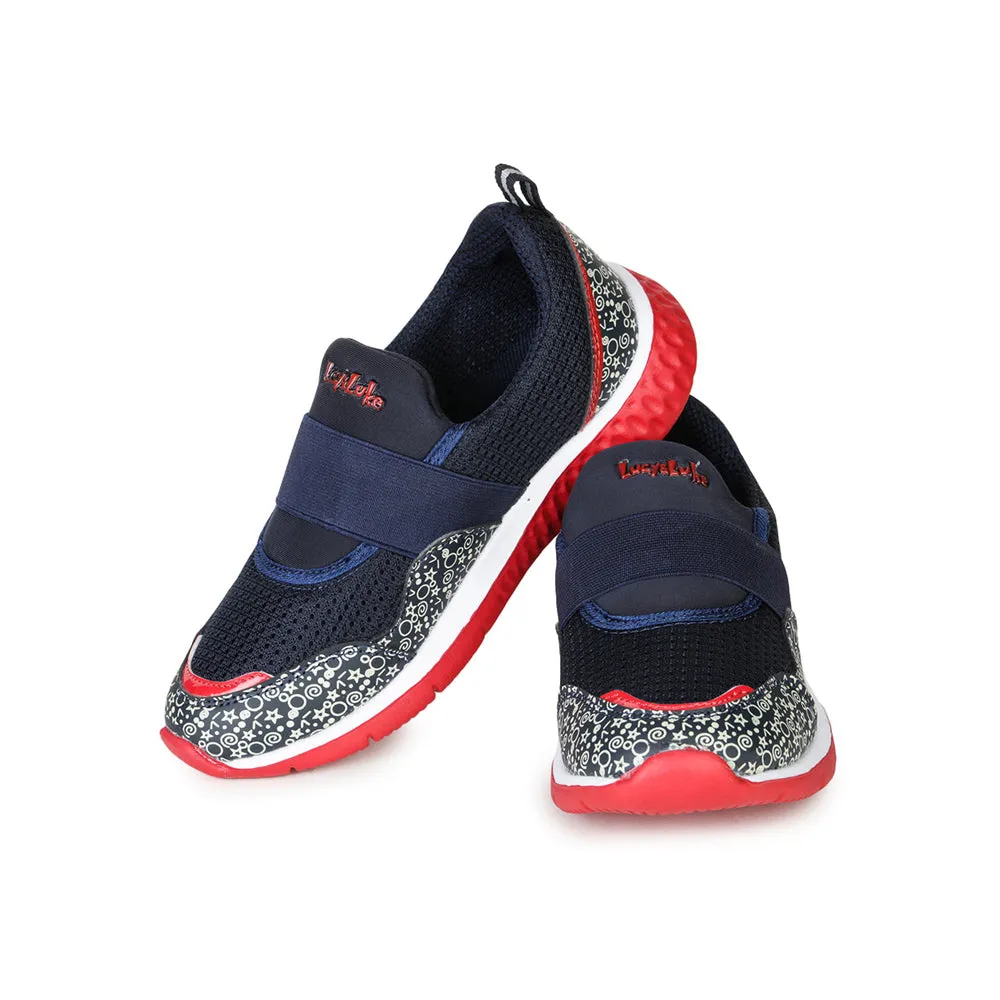 Lucy & Luke (Blue) Sports Non Lacing Shoes For Kids Splash-2 By Liberty