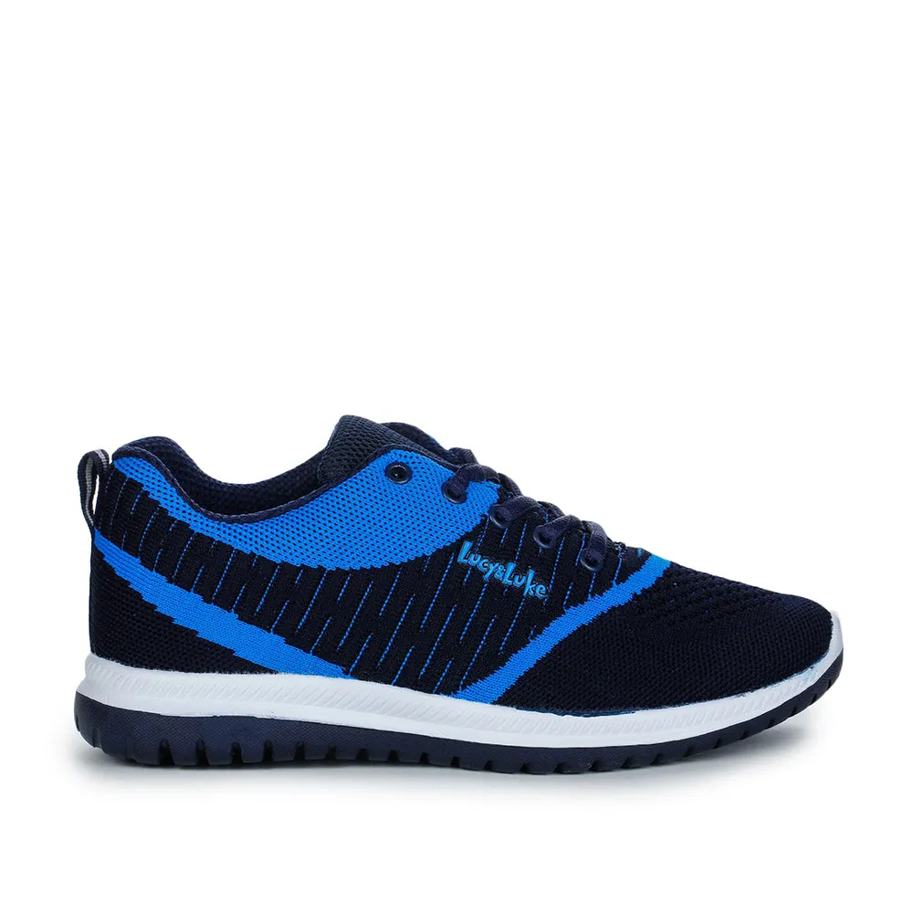 Lucy & Luke Lacing Blue Sports Running Shoes For Kids JAMIE-7 By Liberty