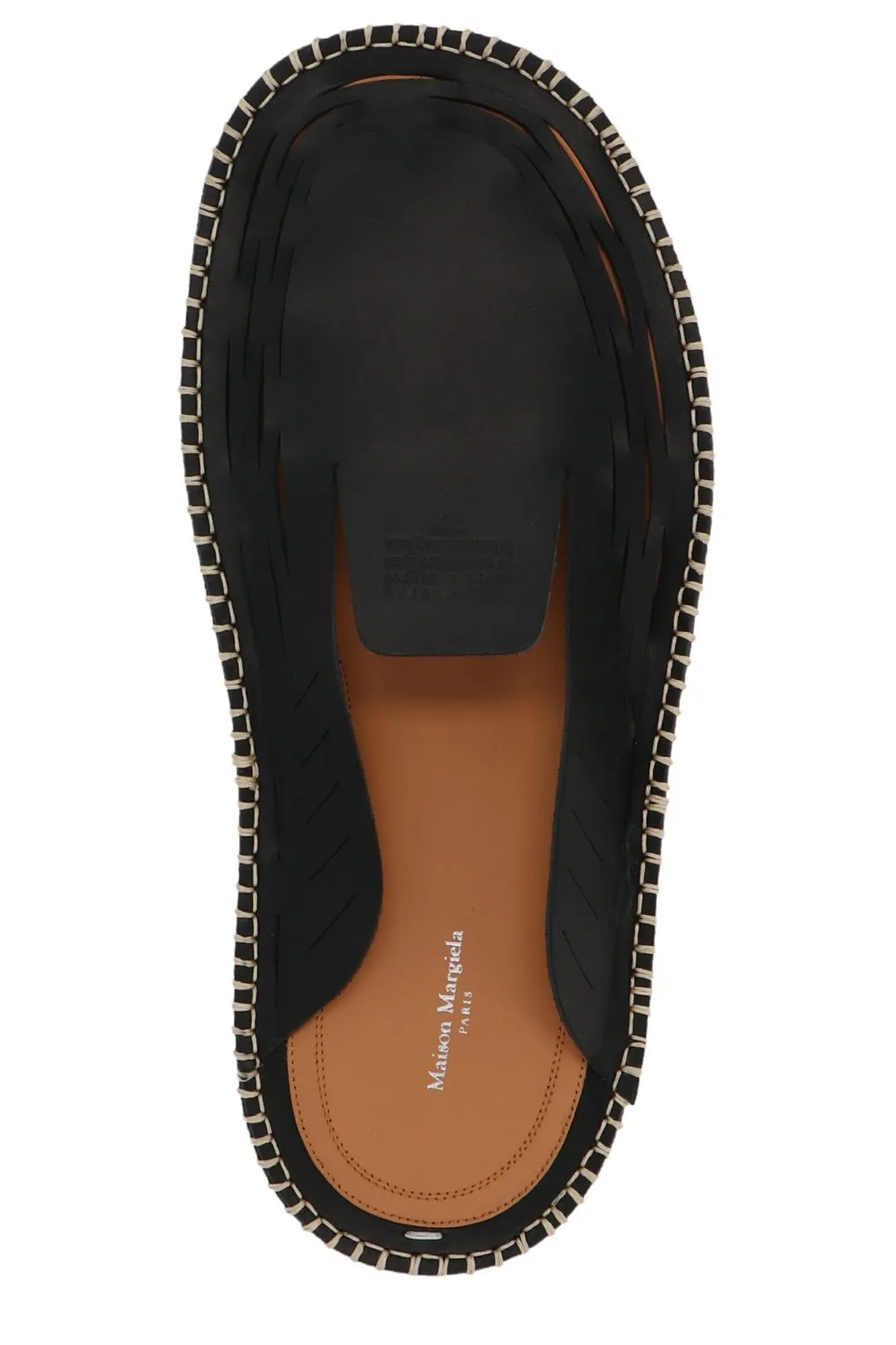 Maison Margiela Whipstitch-Detailed Round Toe Slippers