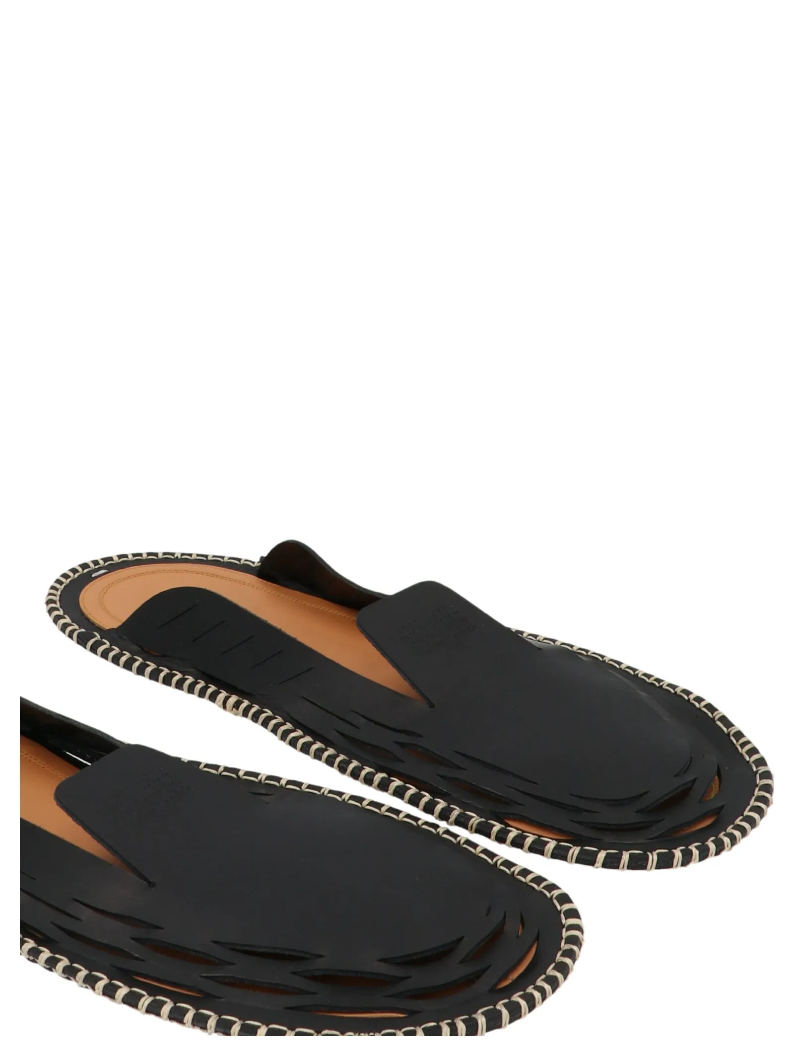 Maison Margiela Whipstitch-Detailed Round Toe Slippers