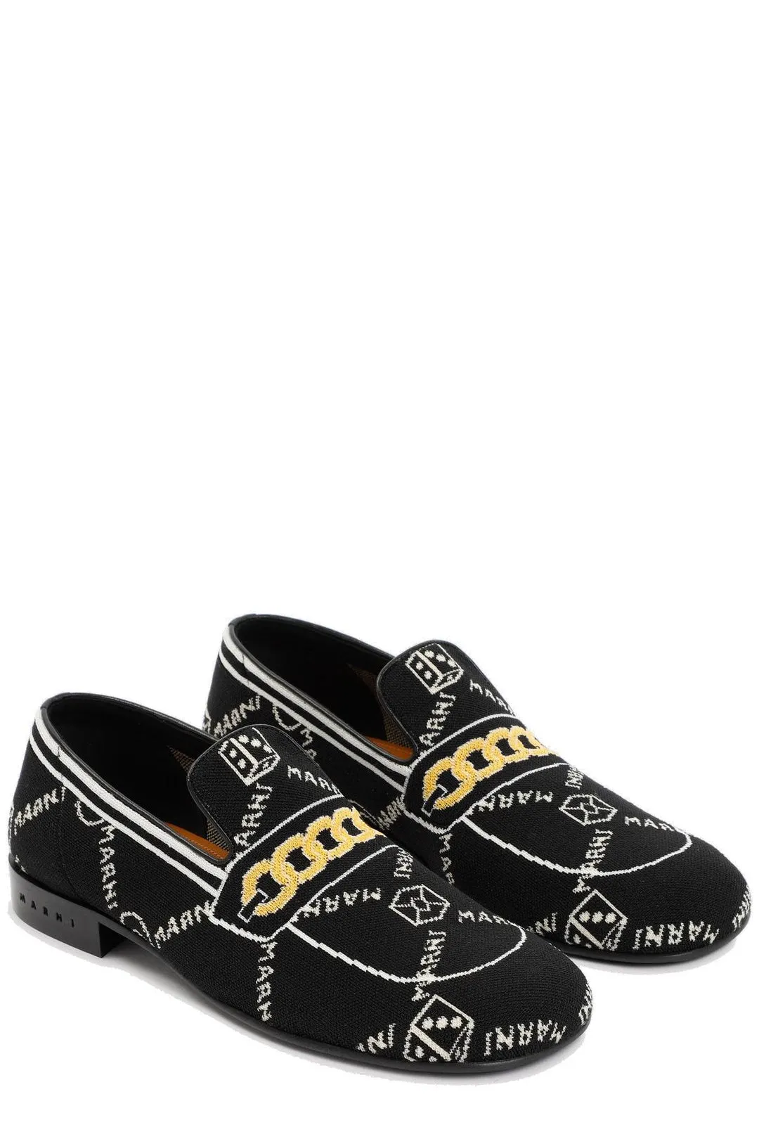 Marni Jacquard Knitted Moccasins