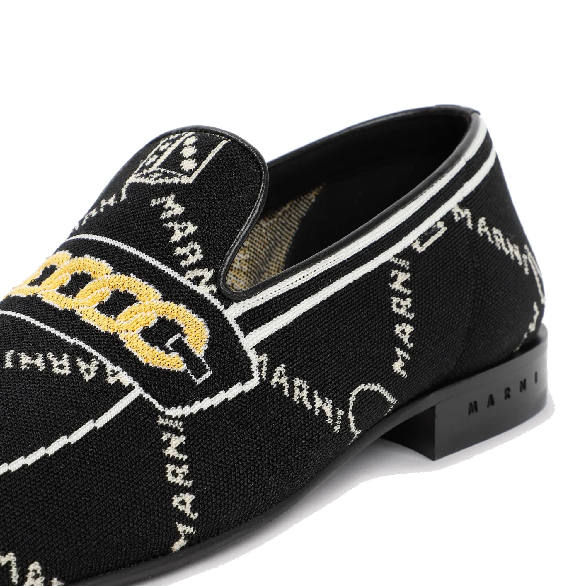 Marni Jacquard Knitted Moccasins