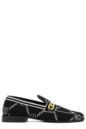 Marni Jacquard Knitted Moccasins