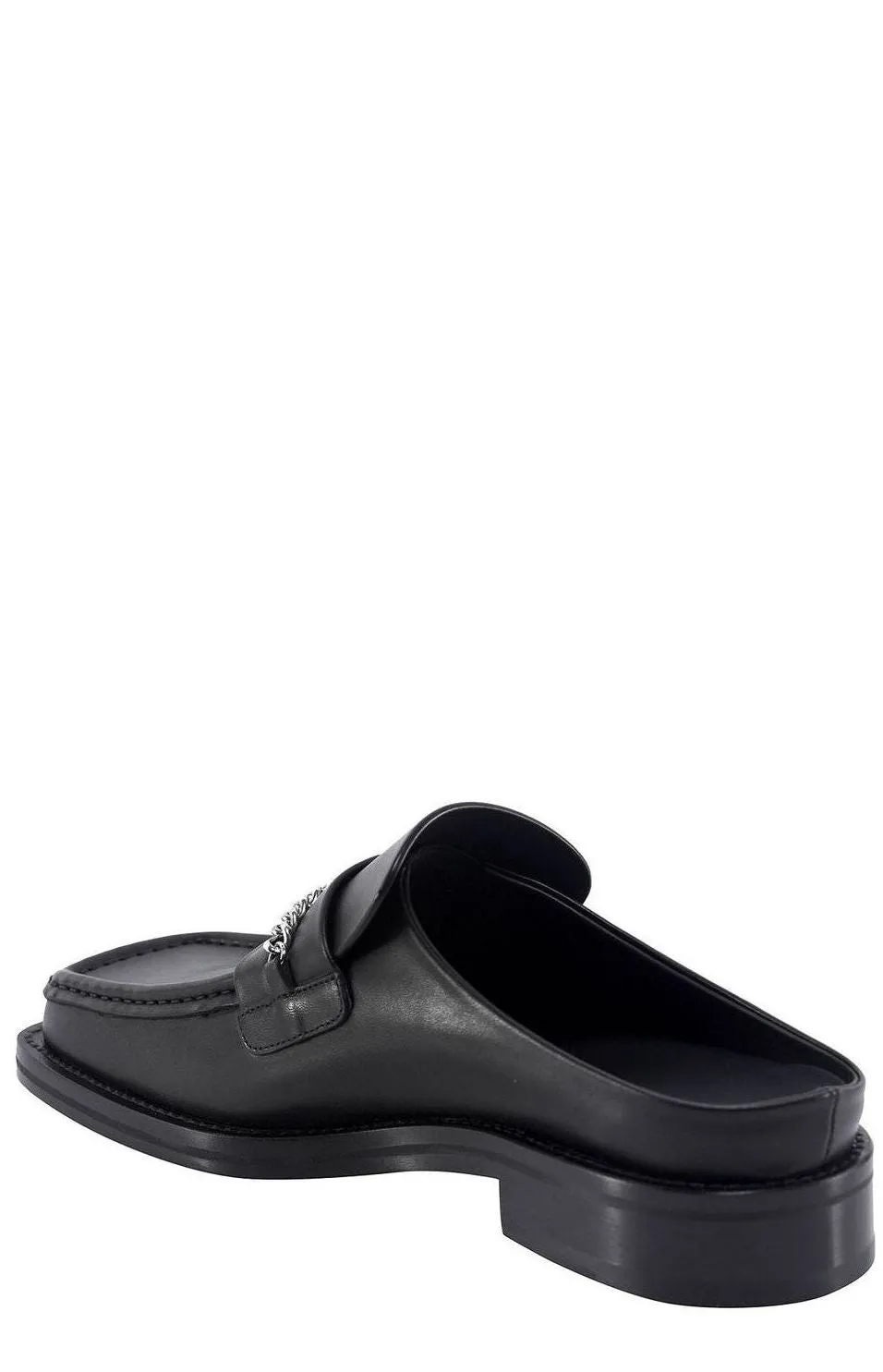 Martine Rose Chain Embellished Square Toe Loafers