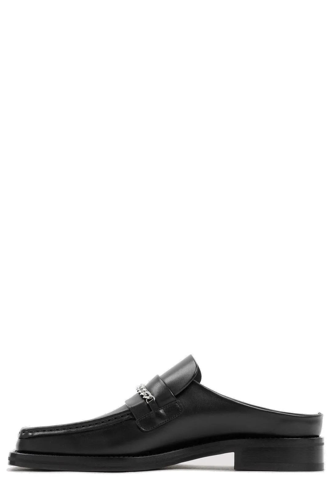 Martine Rose Chain Embellished Square Toe Loafers