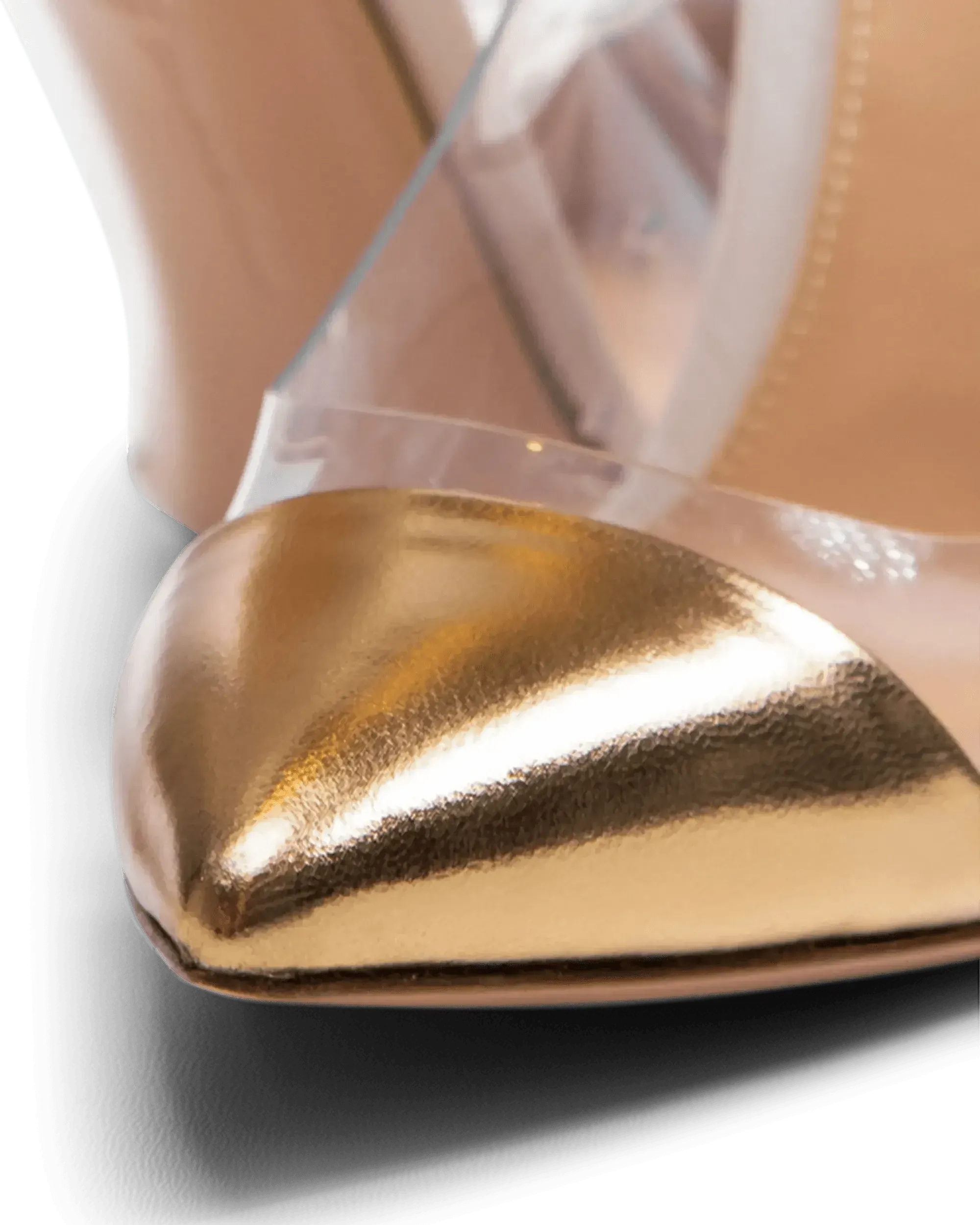 Metallic Gold Toe Cap Pumps