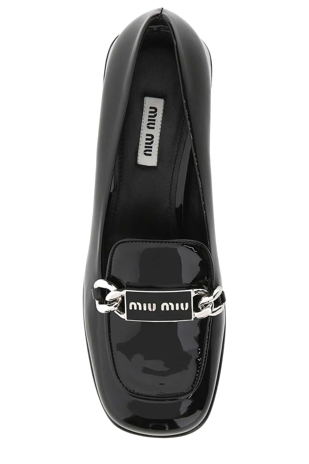 Miu Miu Logo Plaque Slip-On Loafers