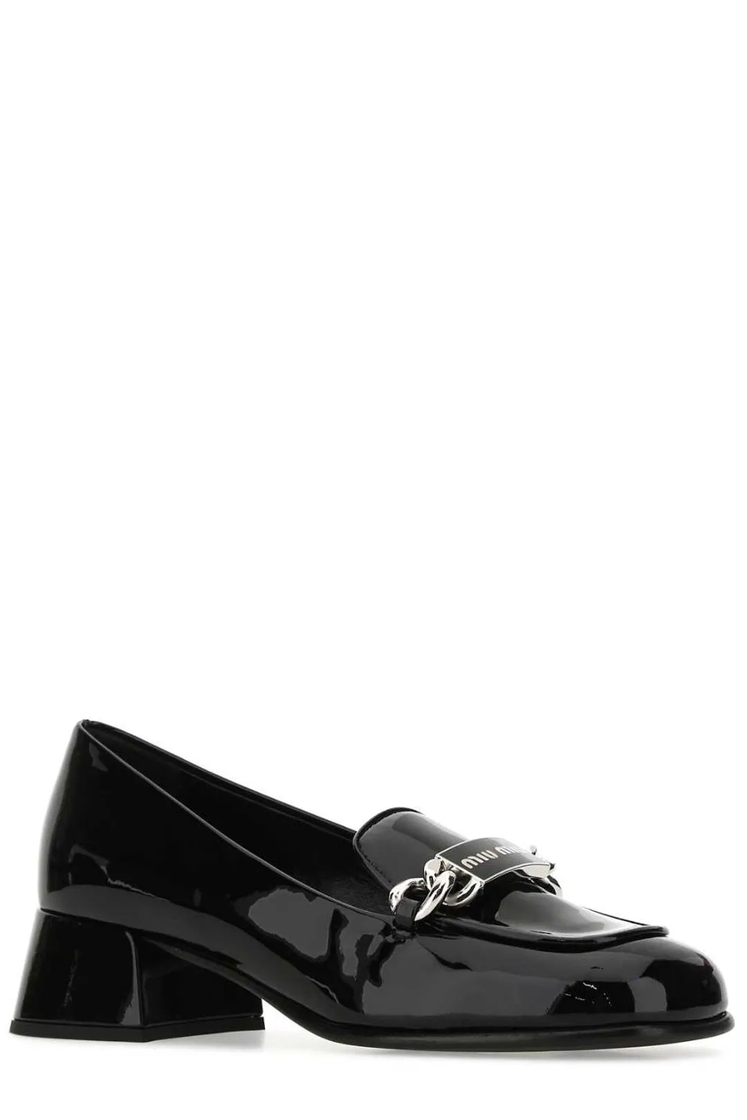 Miu Miu Logo Plaque Slip-On Loafers